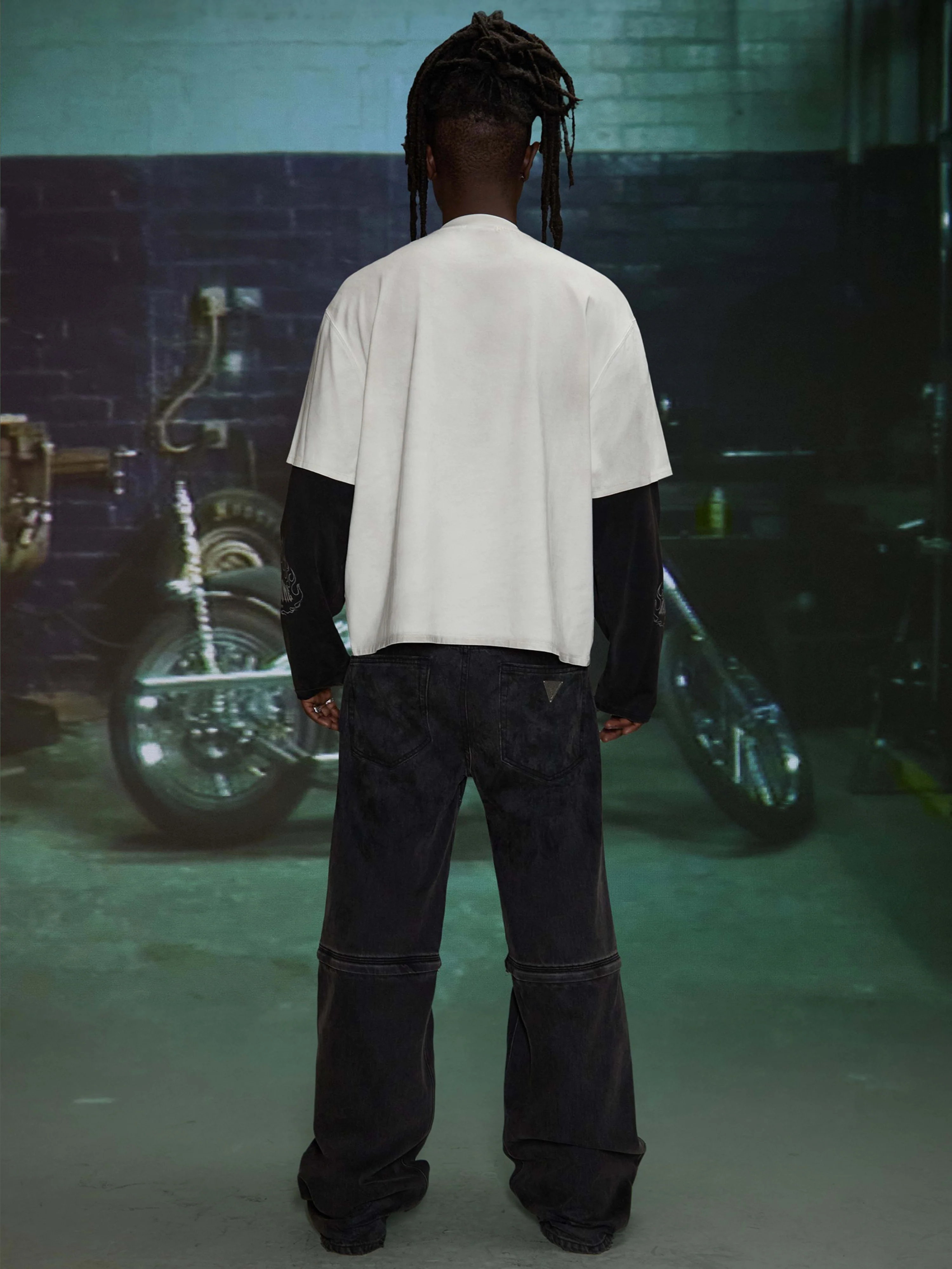 HARDSTONE LAYERED LS TEE (WHITE) - Image 4